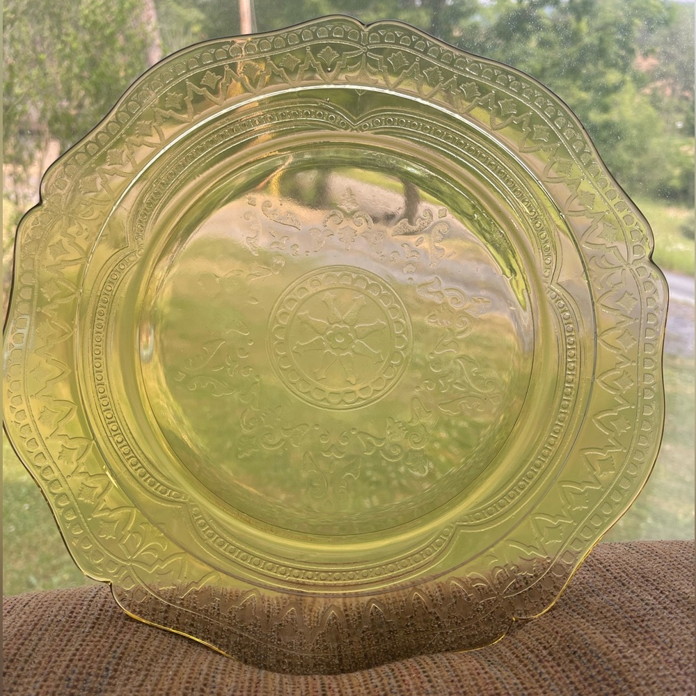 1930s Depression Federal Glass Company Amber Patrician Dinner Plate